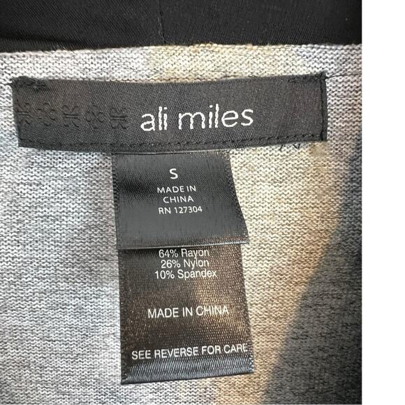 Ali Miles Cowl Neck Sweater Size S oversized Multicolor print Crossover Front - Picture 7 of 10